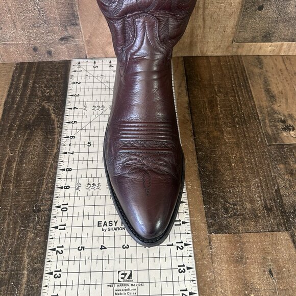 Dan Post 16773 Vintage Black Cherry Western Cowboy Boots Mens 12 D - Picture 6 of 12